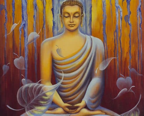 Buddha in deep meditation.
