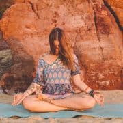 yoga at beach
