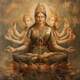 Goddess Gayatri peaceful image radiant