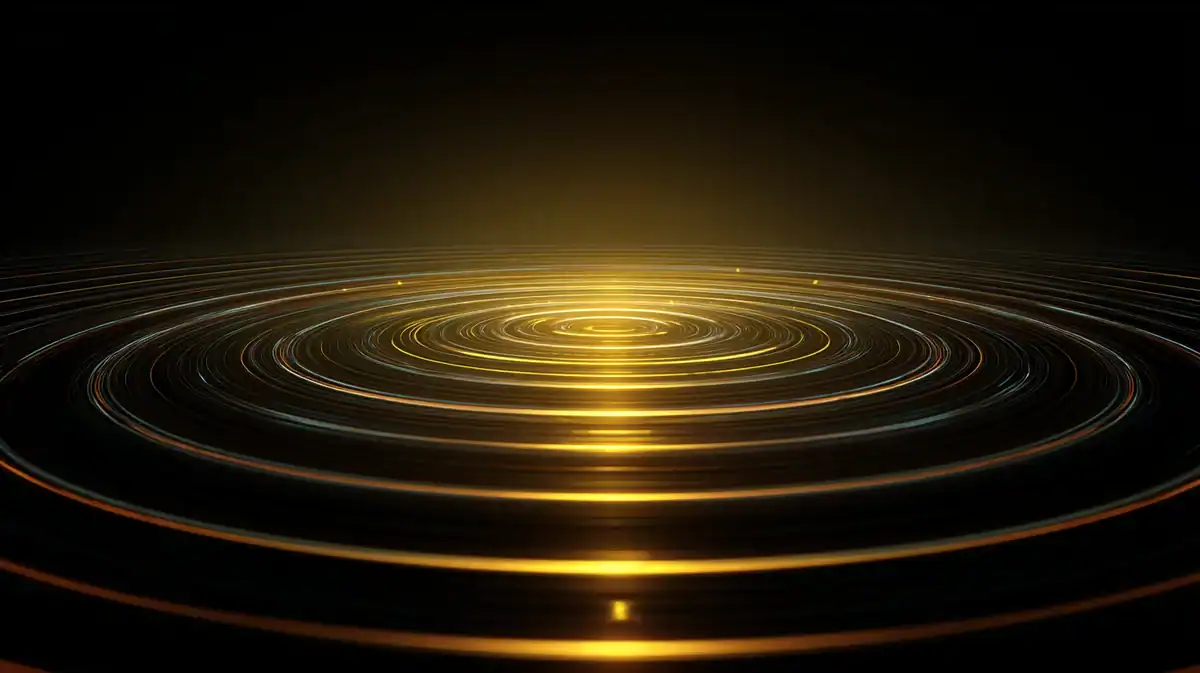 Cosmic vibrations rippling through space and time.