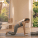 yoga for weight loss after 40 beginner flow showing chair pose, forearm plank and cobra pose in a gentle routine