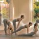 modified sun salutation yoga flow for weight loss after 40 beginner friendly sequence showing step by step positions