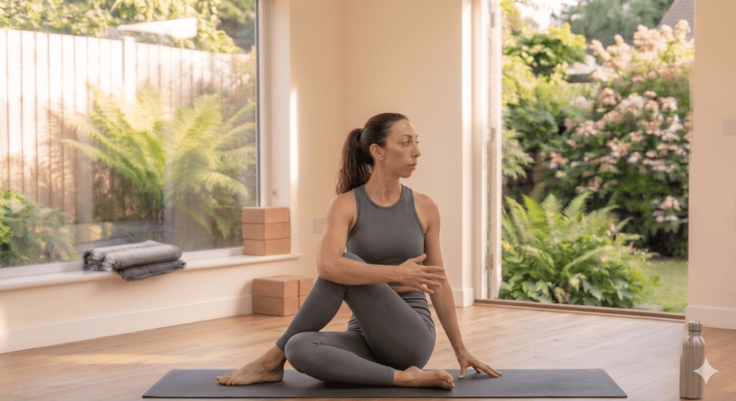 seated spinal twist yoga for beginners over 40 improving digestion and mobility