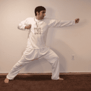 Yoga Master Anmol Mehta demonstrating Kundalini Yoga Archer Pose
