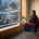 how to calm your mind quickly when overthinking calm meditation scene with busy city outside window